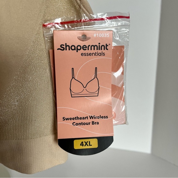 NWT Shapermint Sweetheart Wireless Contour Bra Nude Tan, size 4XL - Picture 6 of 10